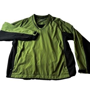 Cutter & Buck Mens XL CB WeatherTec Green Black Pullover Golf Jacket